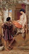 John William Godward The Old Old Story oil on canvas